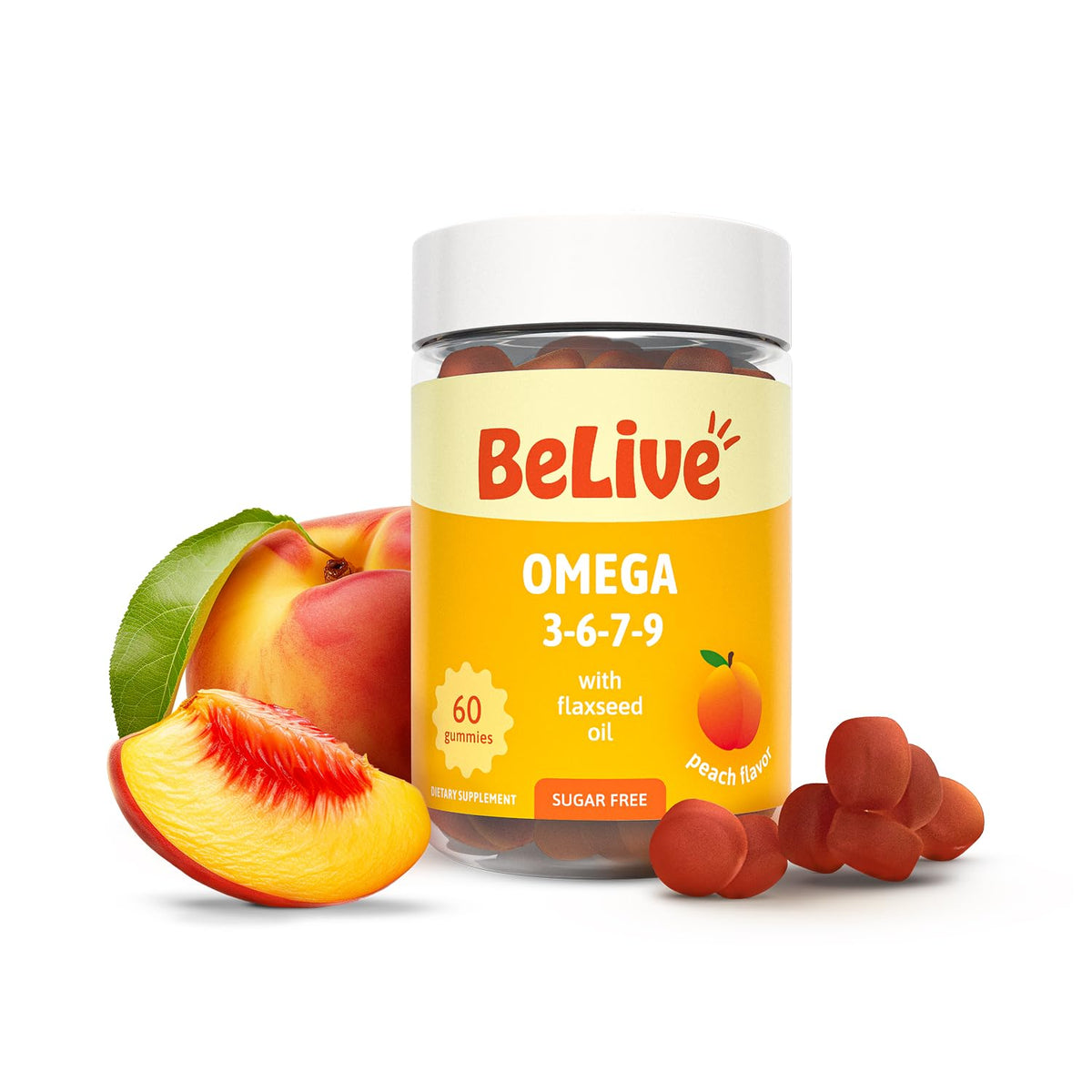 Gummies BeLive Omega 3 6 7 & 9 en pot de 60 pièces