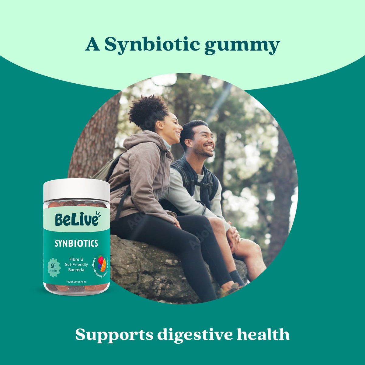 Gummies BeLive saveur Citron sur une table