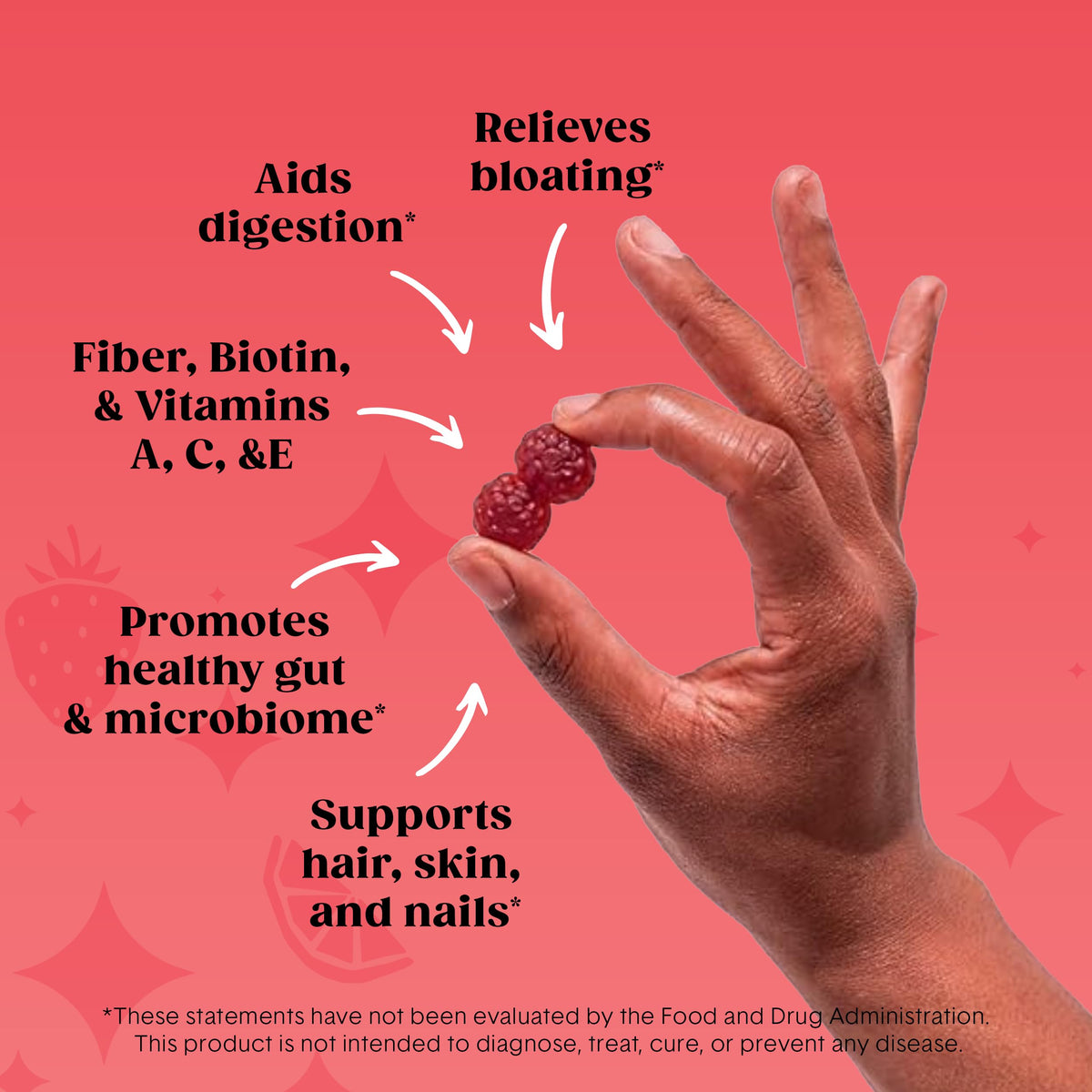 Gummies Bellway Super Fiber + Beauty, vue de face avec étiquette