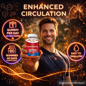 Gummies Benfotiamine 320mg de VAITE, texture et couleur des gummies