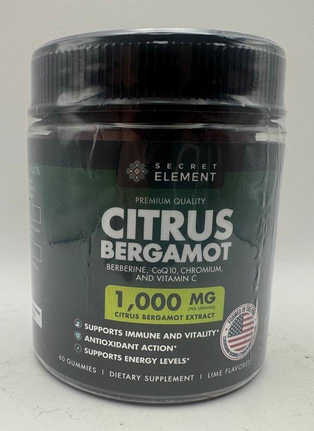 Gummies Bergamote Citron 1000MG de Secret Element, vue de près