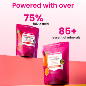 Gummies Better Alt SHE-Lajit, étiquette du produit avec informations nutritionnelles