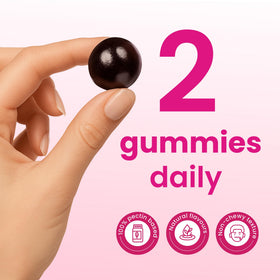 Gummies Better Alt SHE-Lajit, pot ouvert avec gummies visibles