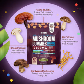 Gummies Biduka avec Ashwagandha en gros plan