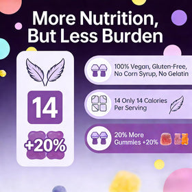 Gummies Biduka montrant les différentes saveurs de fruits