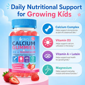 Gummies BIGBIO avec saveur fraise et ingrédients