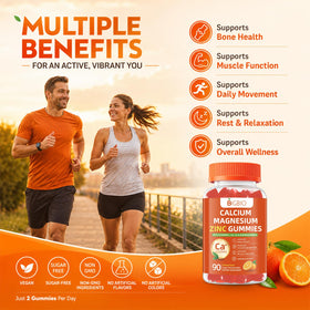 Gummies BIGBIO Calcium 1200mg, dosage de 2 gummies
