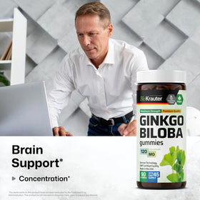 Gummies BIO KRAUTER au Ginkgo Biloba avec une texture gélifiée