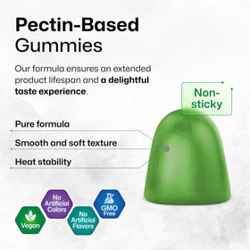 Gummies BIO KRAUTER montrant la texture et la couleur