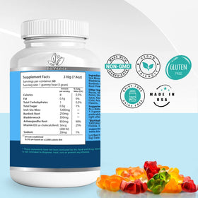 Gummies BIO VITALICA à la mousse de mer et ashwagandha, texture et couleur