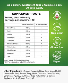 Gummies BIO VITALICA avec saveurs fruitées, vue de près