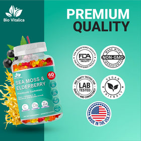 Gummies BIO VITALICA Mousse Marine Irlandais avec Sureau, texture des gummies