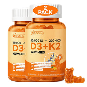Gummies BIOCCHN Vitamine D3 K2 10000 IU 200 mcg en boîte