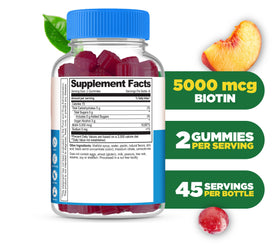 Gummies Biotin Lifeable avec un goût de framboise