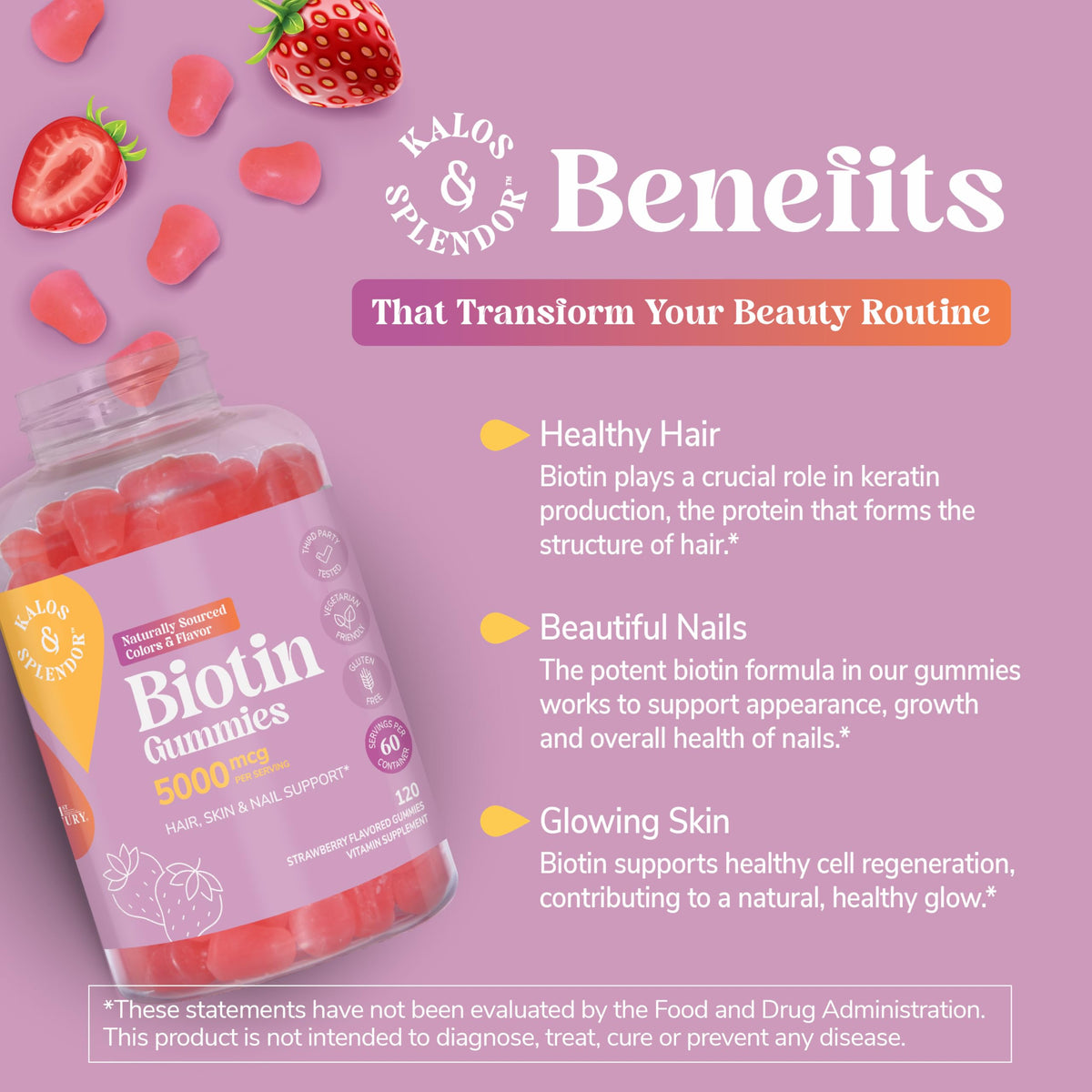 Gummies Biotine 5000 mcg 21st Century, prise en main