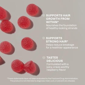 Gummies Biotine Cliganic 10 000 mcg framboise en portion