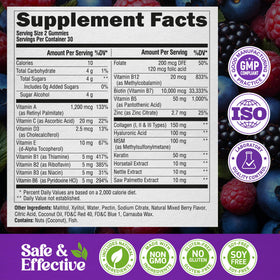 Gummies Biotine & Collagène de NUTRAHARMONY, nutrition quotidienne