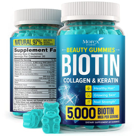 Gummies Biotine Collagène Kératine de MOREX VITAMINS, avant de l'ouvrir