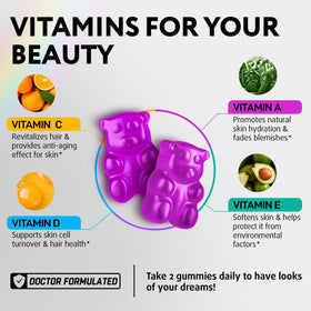 Gummies Biotine IQ BIOLOGY vue de côté avec étiquette