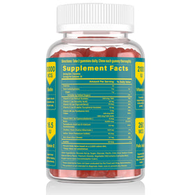 Gummies Biotine Lazpowfi sur un fond coloré