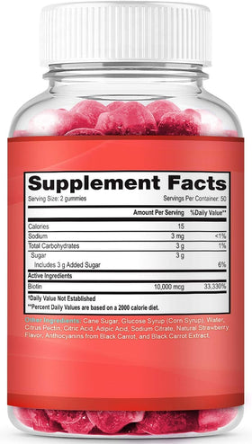 Gummies Biotine LifeCentric Health en gros plan