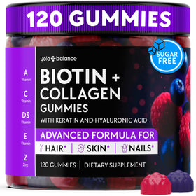 Gummies Biotine YOLOBALANCE 10 000 mcg flacon avant