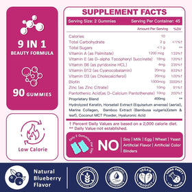 Gummies Biotine ZEBORA posées sur une table avec un verre d'eau