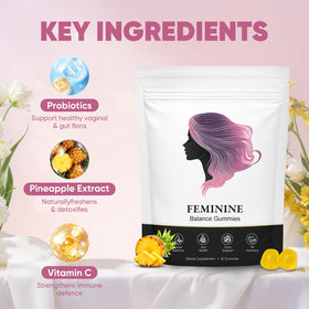 Gummies BIWQTY Équilibre Féminin ananas, prise en main