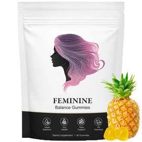 Gummies BIWQTY Équilibre Féminin saveur ananas, sachet avant