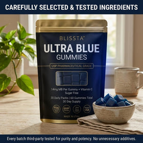 Gummies Blissta Ultra Blue en gros plan