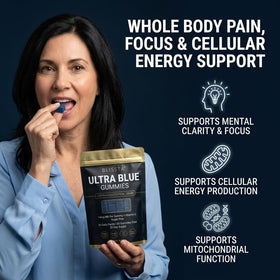 Gummies Blissta Ultra Blue sur une table