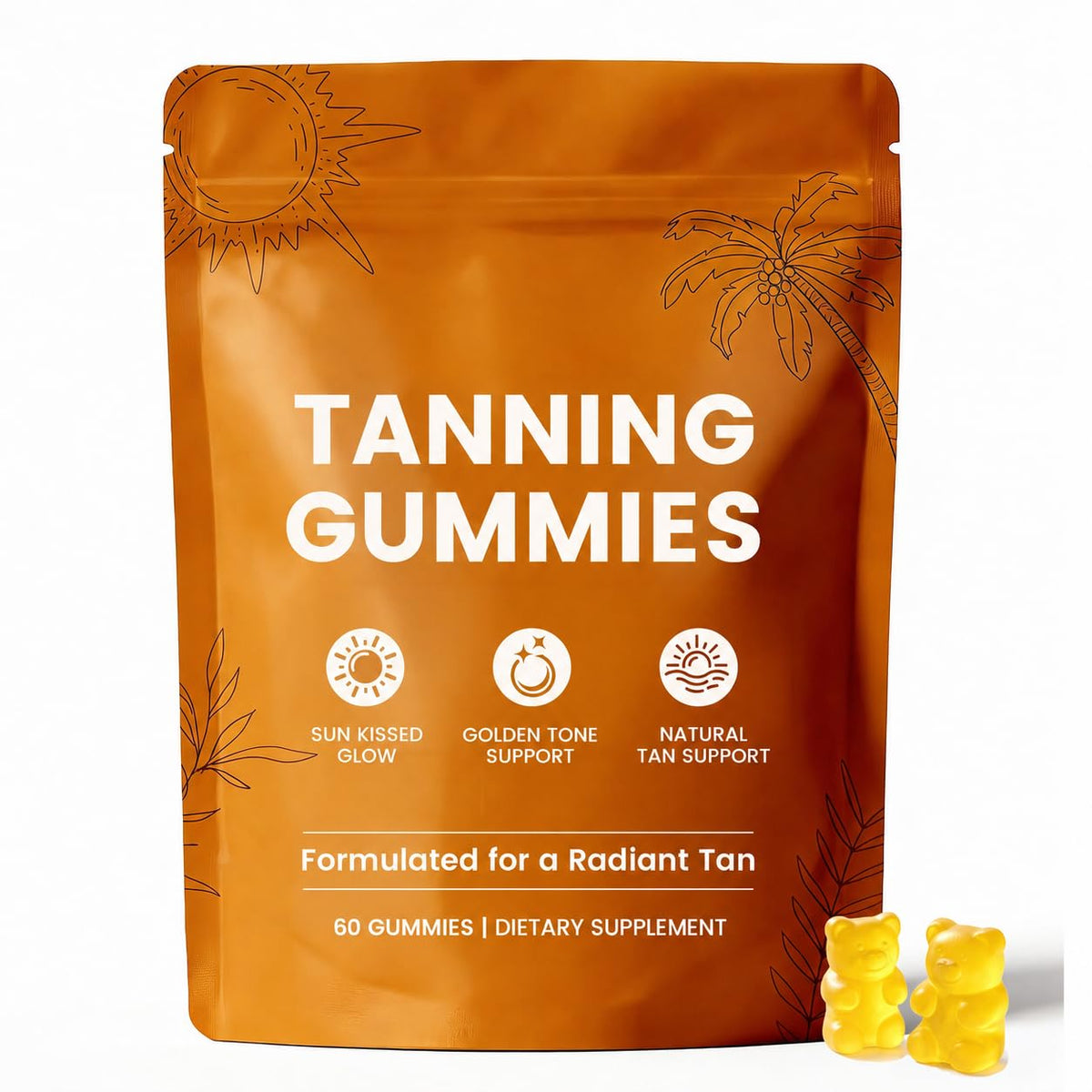 Gummies Bronzage Peau Bruiseweed 60 gummies en sachet