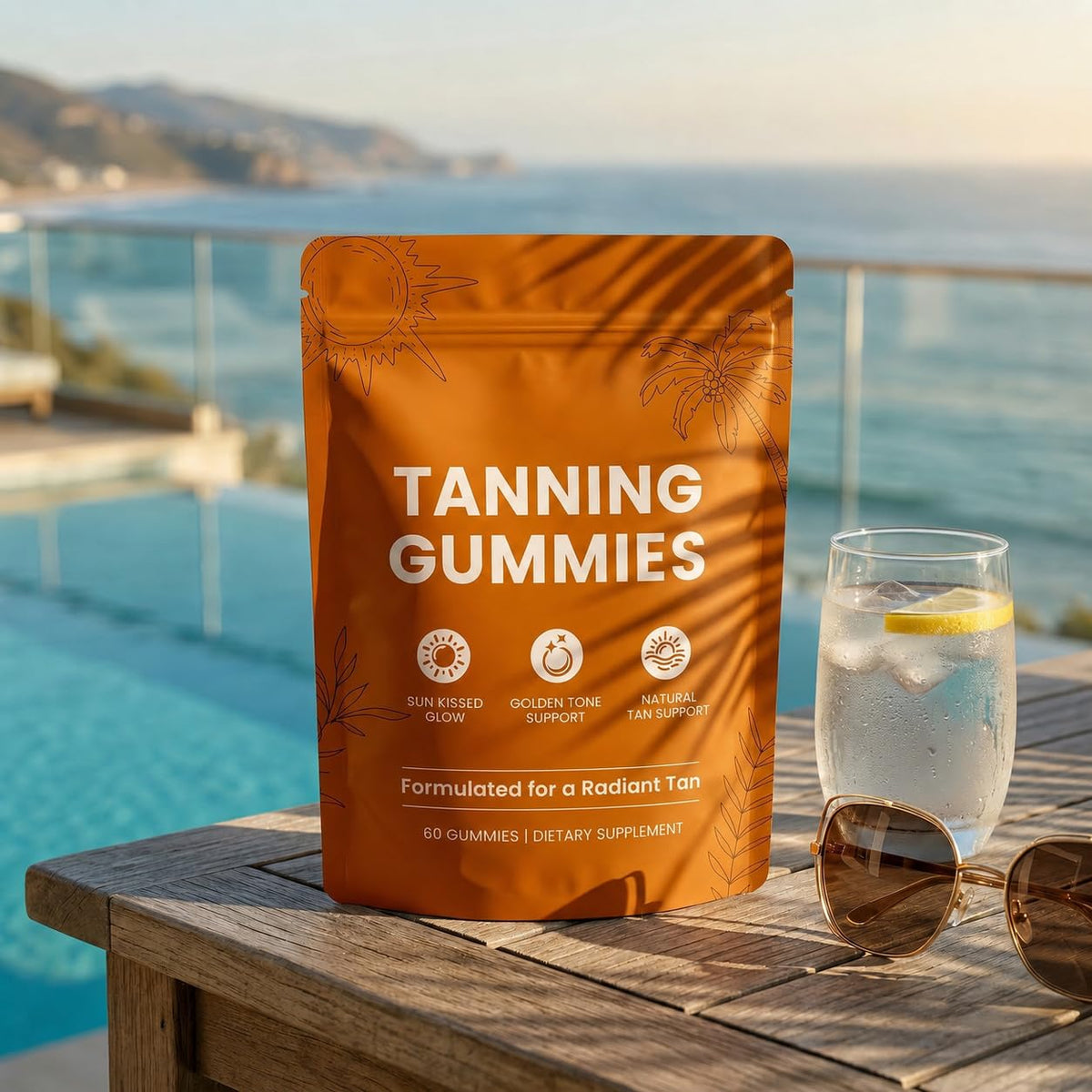 Gummies Bronzage Peau Bruiseweed à côté d'autres compléments
