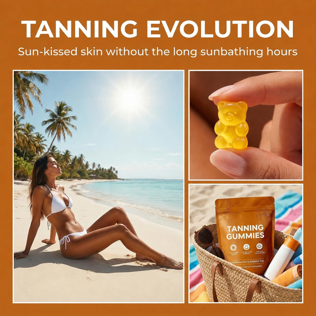 Gummies Bronzage Peau Bruiseweed avec fruits