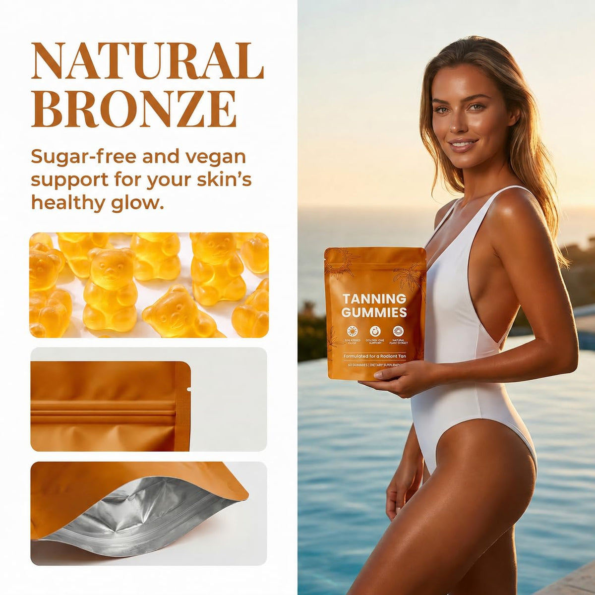 Gummies Bronzage Peau Bruiseweed prise en main