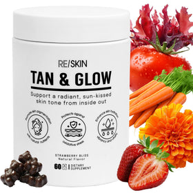Gummies bronzage triple action RE/SKIN 60 unités vue avant