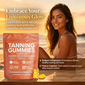 Gummies bronzantes POSOJPIP montrant la texture