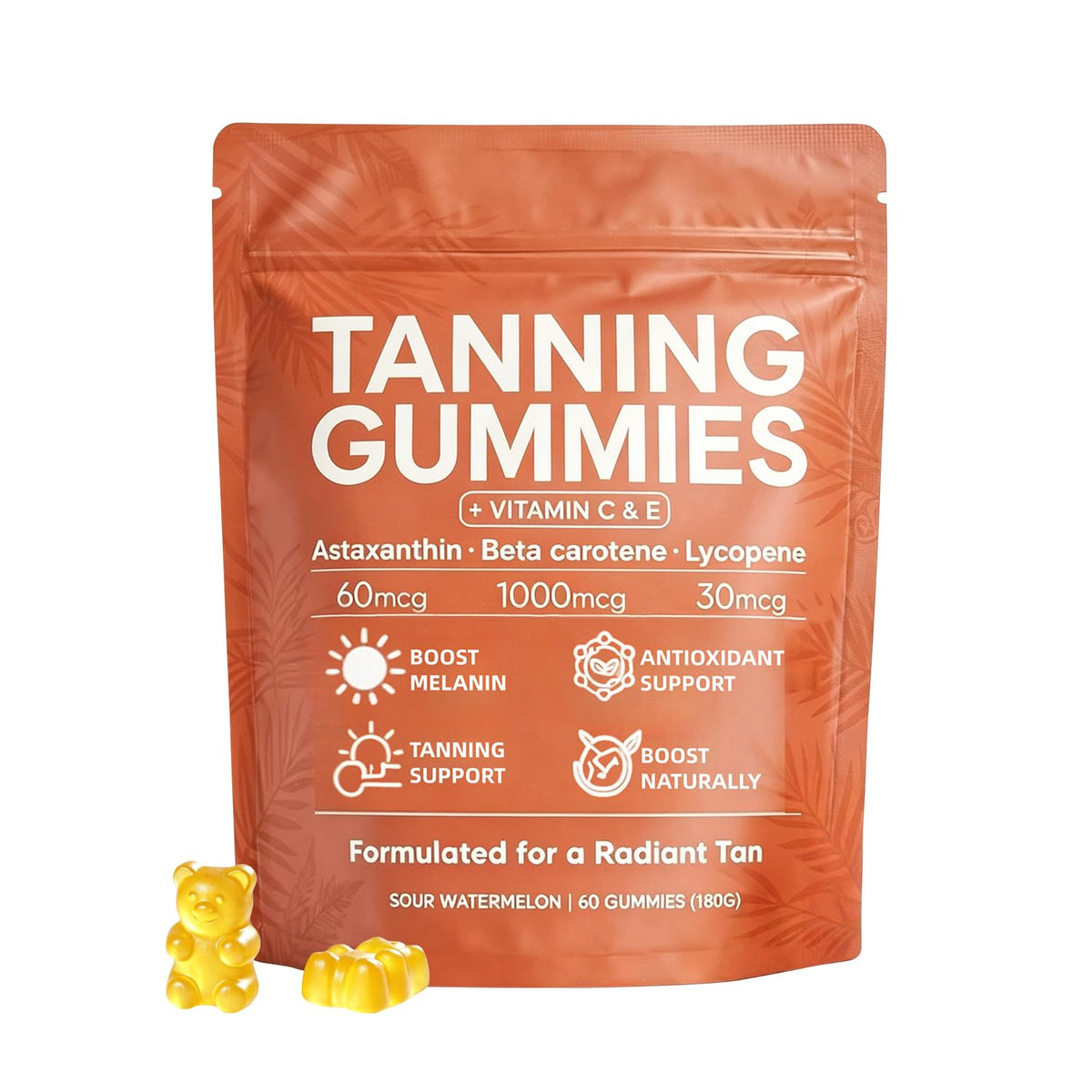 Gummies bronzantes POSOJPIP paquet refermable avant