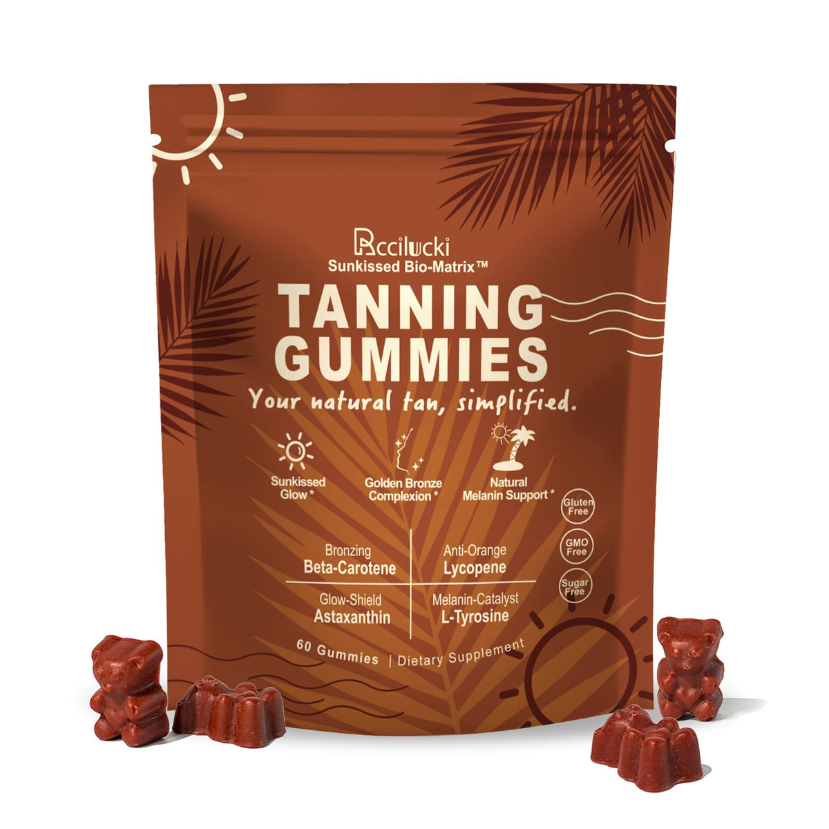 Gummies bronzantes Rccilucki goût pastèque en vue de face