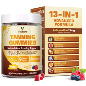 Gummies bronzantes Vesmeris 24mg astaxanthine vue de face