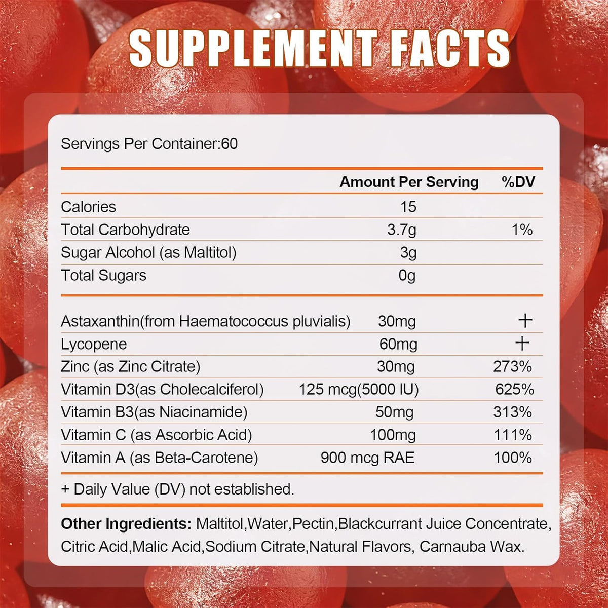 Gummies bronzants CORTISOL DRINK sur une surface en bois