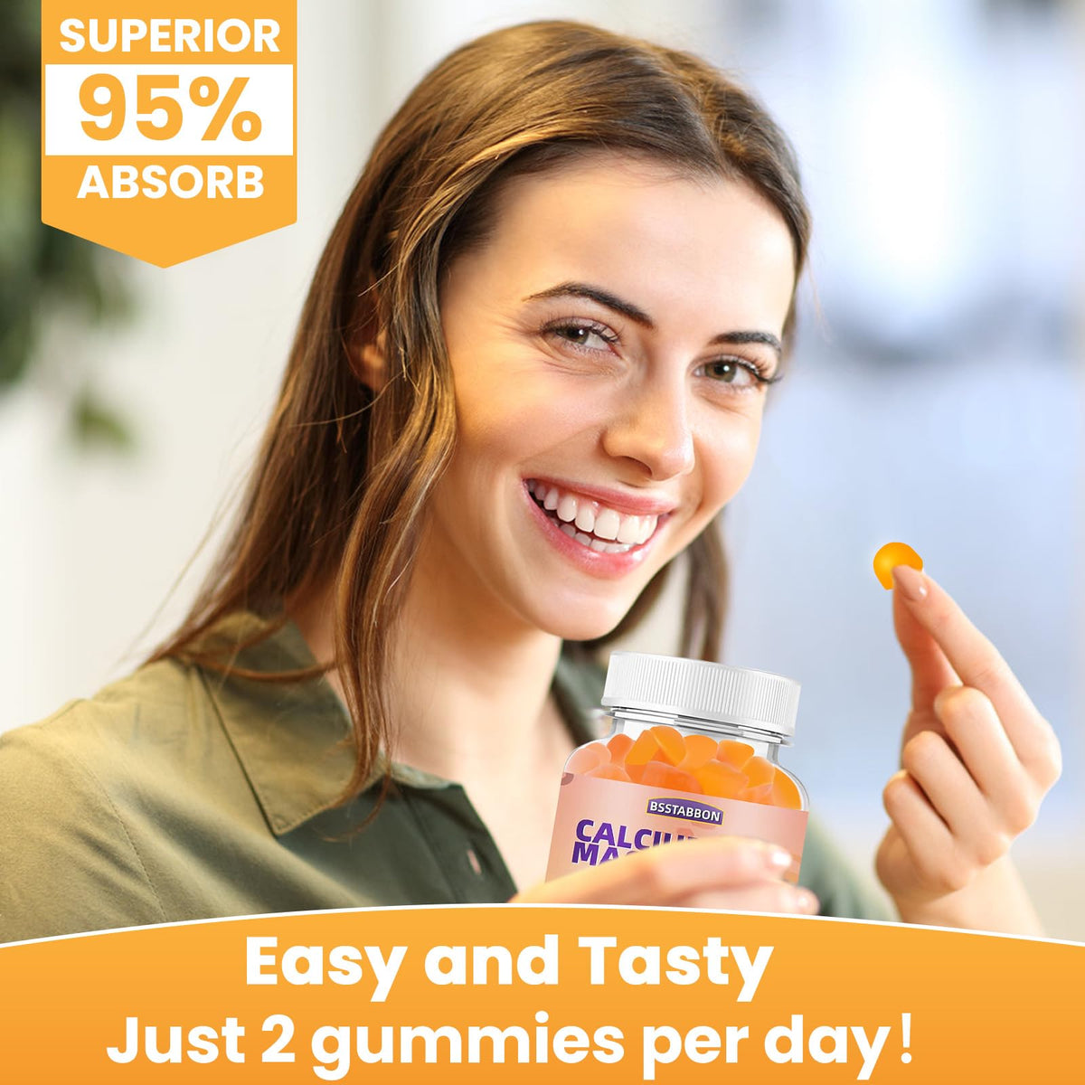 Gummies BSSTABBON avec vitamines D3 et K2
