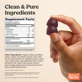 Gummies Bulletproof framboise sureau, vue de face