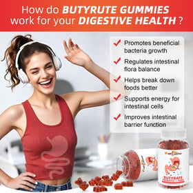 Gummies Butyrate Wellcatcher avec étiquette et informations nutritionnelles