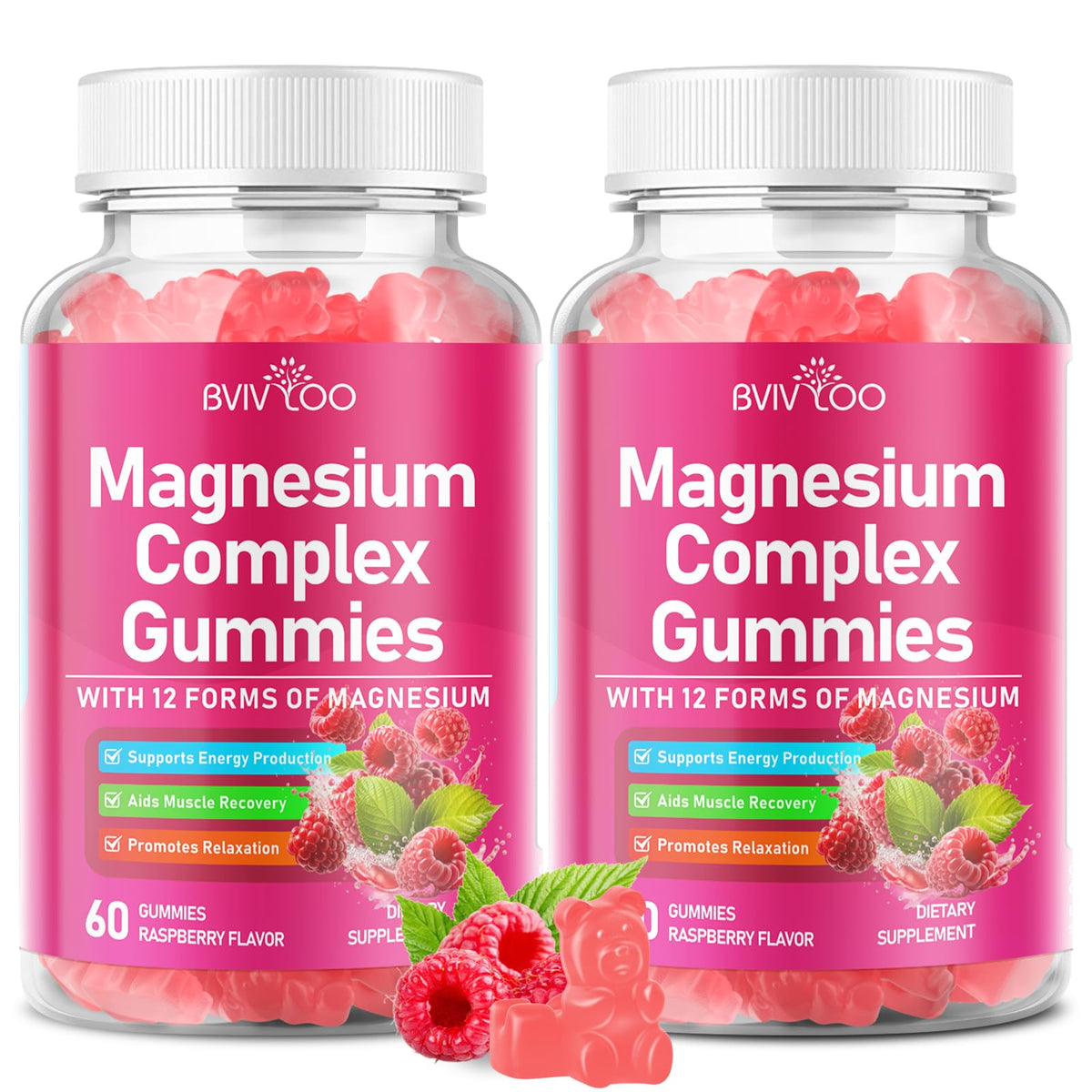 Gummies BVIVLOO Magnésium Complex 120 Comp. vue de face