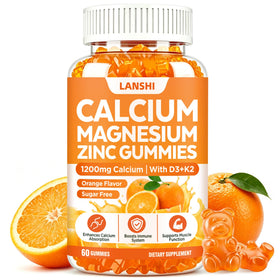 Gummies Calcium 1200 mg LANSHI avec Vitamine D3 et K2, vue de l'emballage