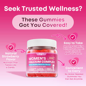Gummies Calcium 1200mg Zetelixia, gummies sur une table