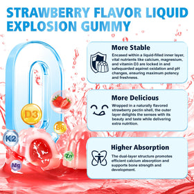 Gummies calcium avec présentation des ingrédients