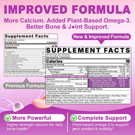 Gummies Calcium Citrate 1200 mg avec D3 K2 et Omega-3 EnvyCure sur fond blanc