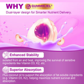 Gummies Calcium Citrate 1200 mg d'EnvyCure avec une cuillère